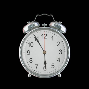 Akşam 5: 55 ya da AM Vintage Çelik Alarm Saati