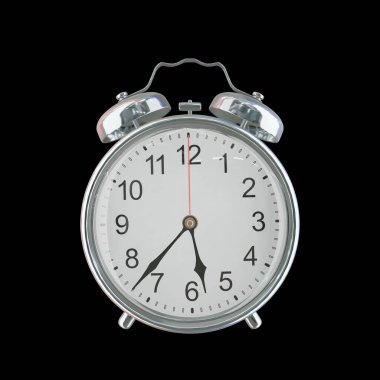 Akşam 5: 37 veya AM Vintage Çelik Alarm Saati