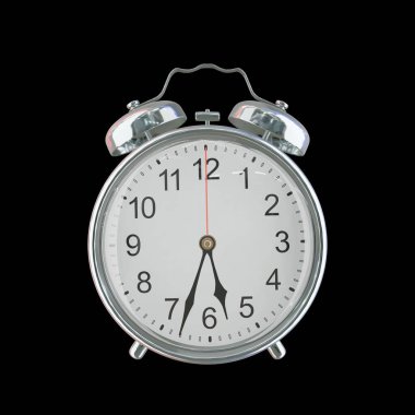 Akşam 5: 33 veya AM Vintage Çelik Alarm Saati