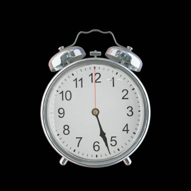 Akşam 5: 27 veya AM Vintage Çelik Alarm Saati