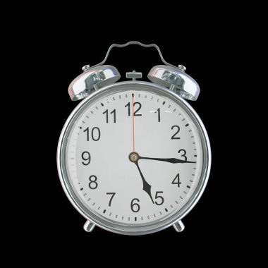 Akşam 5: 16 ya da AM Vintage Çelik Alarm Saati