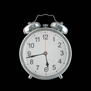 Akşam 5: 43 veya AM Vintage Çelik Alarm Saati