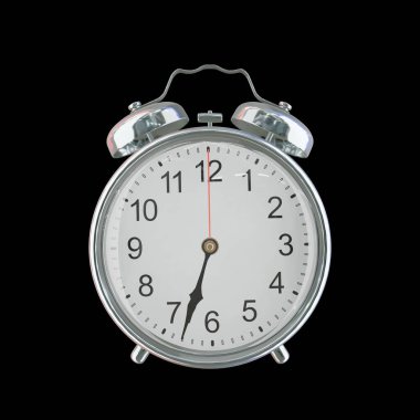 Akşam 6: 33 veya AM Vintage Çelik Alarm Saati