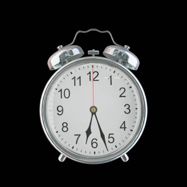 Akşam 6: 27 veya AM Vintage Çelik Alarm Saati