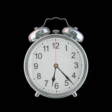 Akşam 6: 23 veya AM Vintage Çelik Alarm Saati