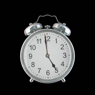 Saat 4: 59 veya AM Vintage Çelik Alarm Saati