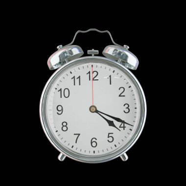 Öğleden Sonra 4: 19 veya AM Vintage Çelik Alarm Saati