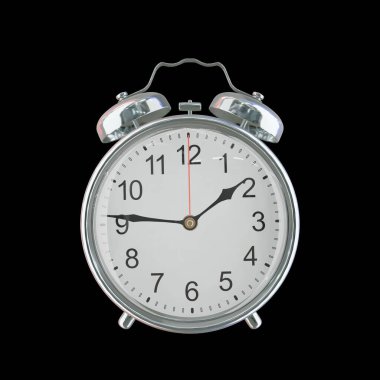 01: 46 AM veya PM Vintage Çelik Alarm Saati