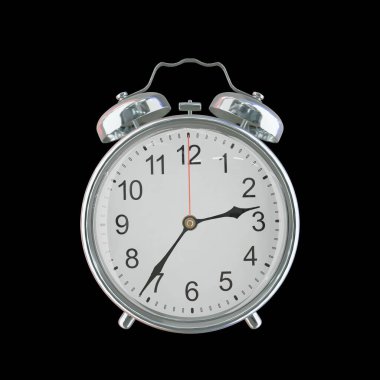 Saat 22.36 veya AM Vintage Çelik Alarm Saati