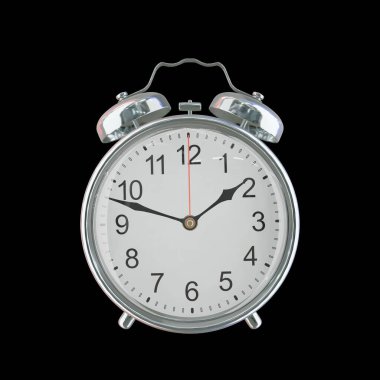 01: 48 AM veya PM Vintage Çelik Alarm Saati