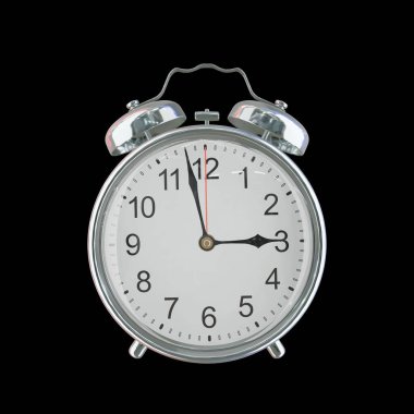 Saat 22.58 veya AM Vintage Çelik Alarm Saati