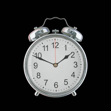 01: 49 AM veya PM Vintage Çelik Alarm Saati