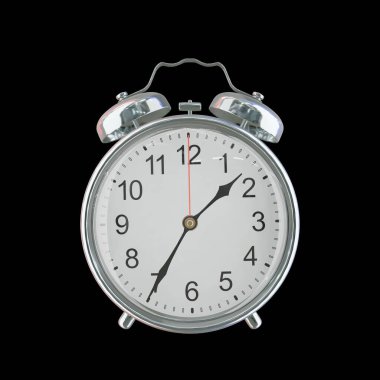 01: 35 AM veya PM Vintage Çelik Alarm Saati