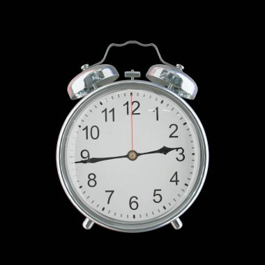 Saat 22.44 veya AM Vintage Çelik Alarm Saati