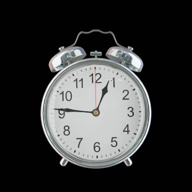 00: 46 AM veya PM Vintage Çelik Alarm Saati