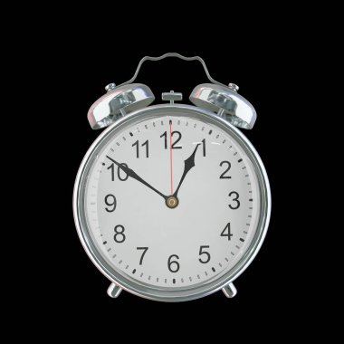 12: 51 AM veya PM Vintage Çelik Alarm Saati