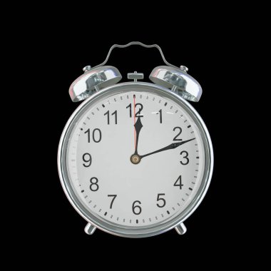 Saat 12: 12 veya PM Vintage Çelik Alarm Saati