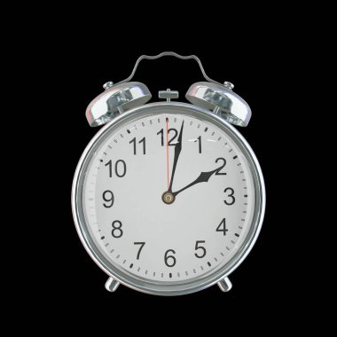 02: 02 Ya da AM Vintage Çelik Alarm Saati