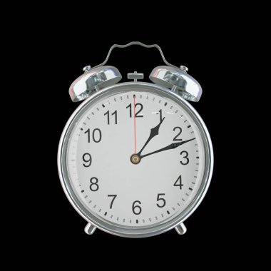 01: 00 12: 00 veya PM Vintage Çelik Alarm Saati