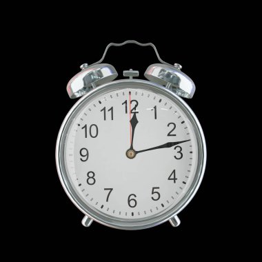 Saat 12: 13 veya PM Vintage Çelik Alarm Saati