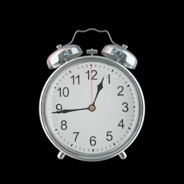 12: 00 44m veya PM Vintage Çelik Alarm Saati