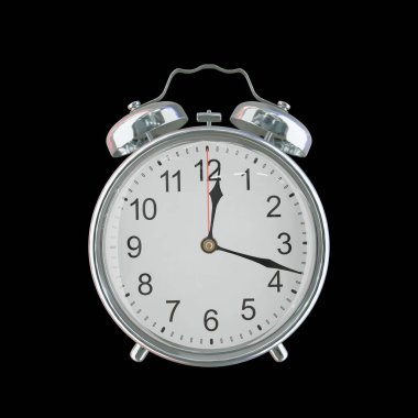 12: 18 ya da PM Vintage Çelik Alarm Saati