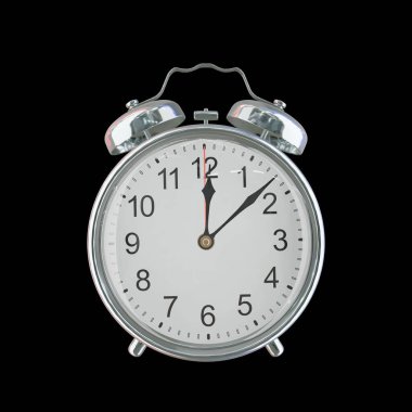 12: 08 AM veya PM Vintage Çelik Alarm Saati