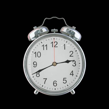 Saat 21.41 veya AM Vintage Çelik Alarm Saati