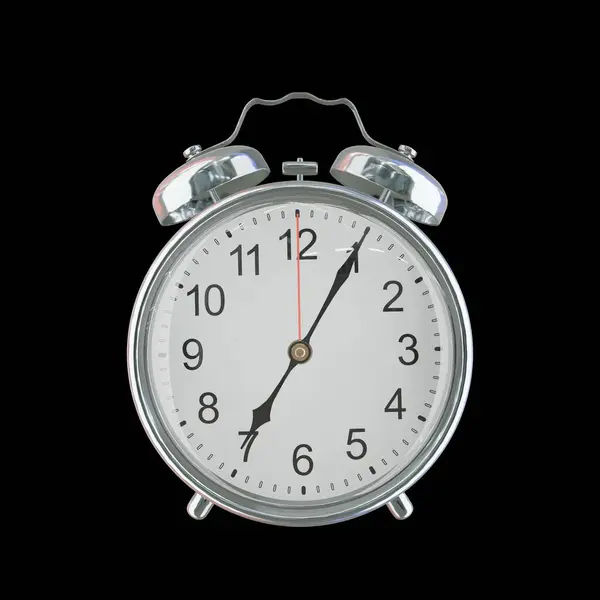 Akşam 7: 05 veya AM Vintage Çelik Alarm Saati