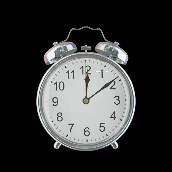 12: 09 AM veya PM Vintage Çelik Alarm Saati