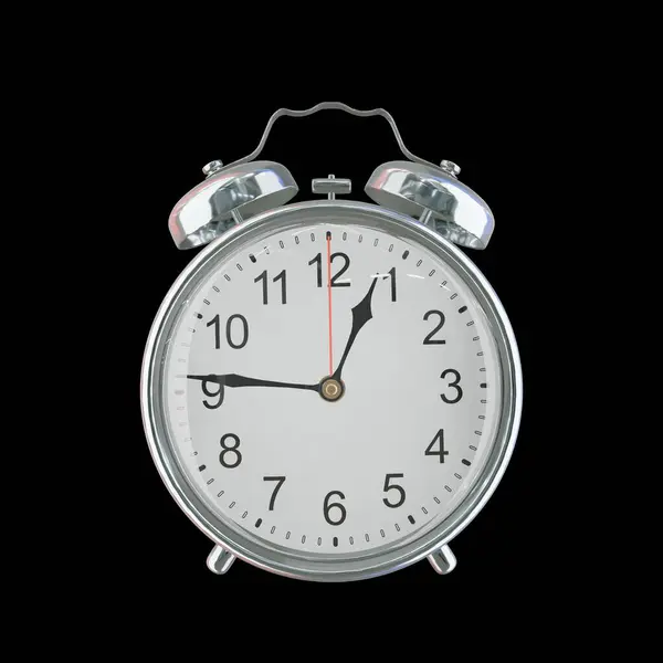 00: 46 AM veya PM Vintage Çelik Alarm Saati