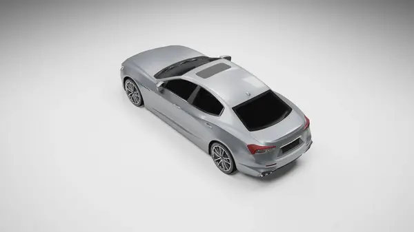 Süper araba sinematik kamera açılı koyu arkaplan, beyaz spor araba farları karanlıkta yanıp sönüyor, süper araba film manzaralı.