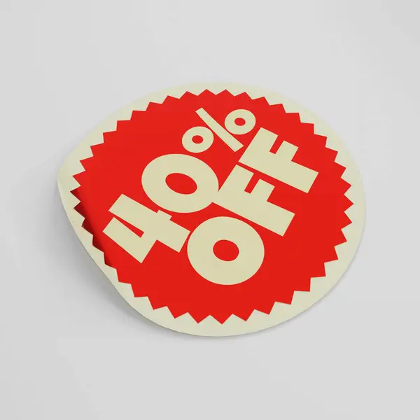 Kırmızı etiket etiketinde% 40 indirim