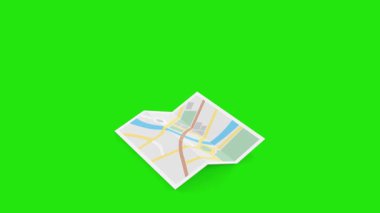 California 'dan Delhi' ye 3D Uçuş Animasyonu Uçak, Harita ve Yeşil Ekran ile