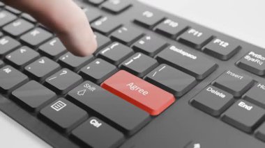 El, Siyah Klavyede Kırmızı 