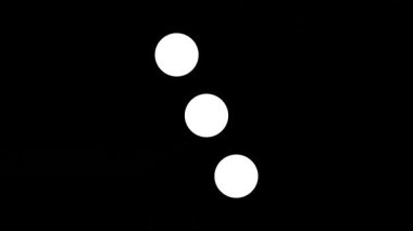 Yörünge Yükleme Animasyonu (124; Pürüzsüz Döngü (Pürüzsüz Döngü) 124de Statik Merkezde İki Nokta Dönüyor; Siyah Arkaplanda Beyaz Çemberler