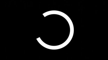Tam Ekran Dönen Çember Animasyonu (124; Siyah Arkaplanda Beyaz Çizgi Dönüyor)