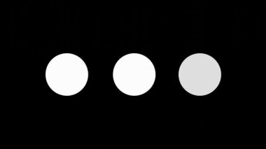 Üç Nokta Soluklaşma Animasyonu (124) Siyah Arkaplanda Dalga Açılıp Kapanıyor