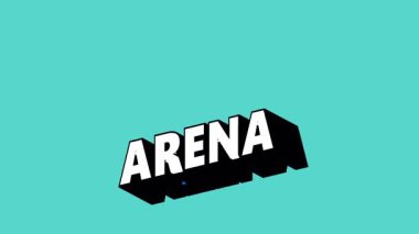 Renk Değiştiren Arkaplan ile Graffiti Biçiminde ARENA Metni