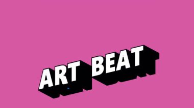 Renk Değiştiren Arkaplanlı Graffiti Biçiminde ART BeatAT Metni