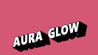 Renk Değiştiren Arkaplan ile Graffiti Biçimli AURA GLOW Metni