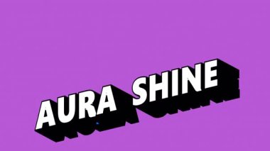 Renk Değiştiren Arkaplan ile Graffiti Biçiminde AURA Parlak Metni