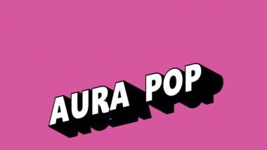 Renk Değiştiren Arkaplan ile Graffiti Biçimli AURA POP Metni