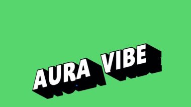 Renk Değiştiren Arkaplan ile Graffiti Biçimli AURA Vibe Metni