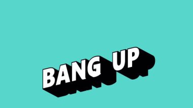 Renk Değiştiren Arkaplan ile Graffiti Biçiminde BANG UP Metni