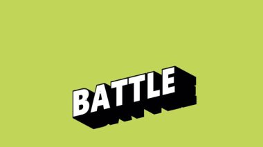 Renk Değiştiren Arkaplan ile Graffiti Biçiminde BATTLE Metni