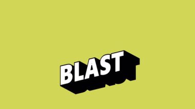 Renk Değiştiren Arkaplan ile Graffiti Biçiminde Patlama Metni