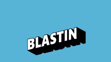 Renk Değiştiren Arkaplan ile Graffiti Biçiminde Patlama Metni