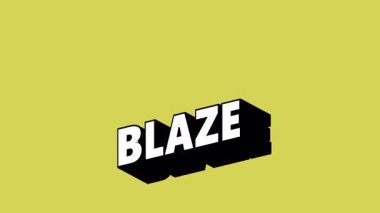 Renk Değiştiren Arkaplan ile Graffiti Biçiminde BLAZE Metni