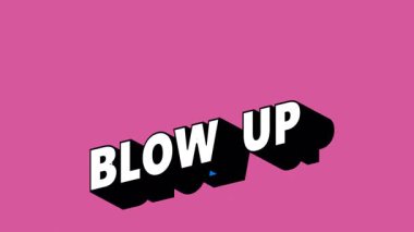 Renk Değiştiren Arkaplan ile Graffiti Biçiminde BLOW _ UP Metni